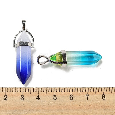 Spray Paint Glass Pendant GLAA-H029-02P-1