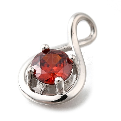 925 Sterling Silver Pave Cubic Zirconia Pendants STER-V001-03P-01-1