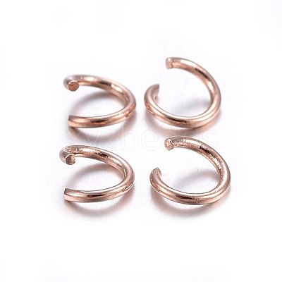 304 Stainless Steel Open Jump Rings X-STAS-O107-06RG-F-1