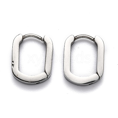 Tarnish Resistant 304 Stainless Steel Huggie Hoop Earrings STAS-J033-11A-P-1