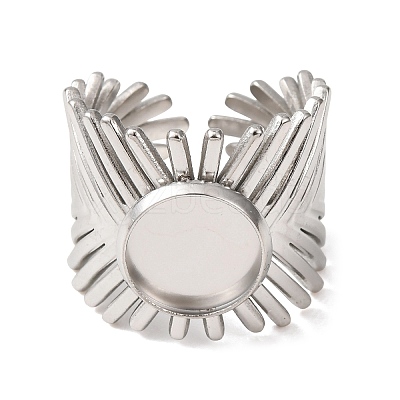V-Shaped 304 Stainless Steel Cuff Ring Components SA-CBAC0DF-01B-P-1