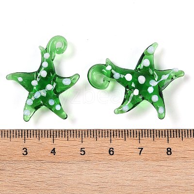 Handmade Lampwork Pendants LAMP-C015-02F-1