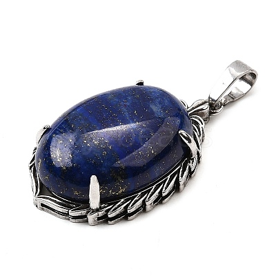 Dyed Natural Lapis Lazuli Pendants G-Q350-02I-1