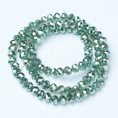 Electroplate Glass Beads Strands EGLA-A034-T6mm-C-1