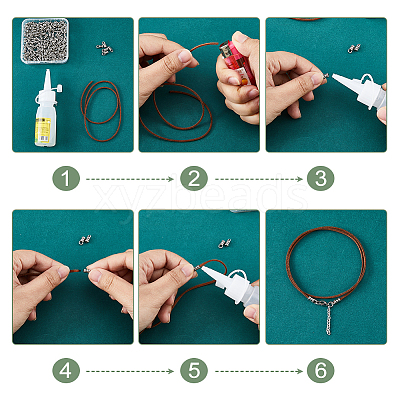 150Pcs Alloy Cord Ends FIND-FH0008-75-1