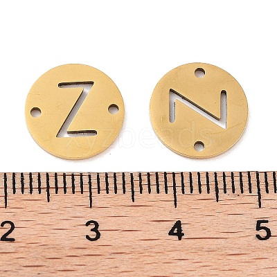 PVD Vacuum Plating 201 Stainless Steel Hollow Flat Round Links FIND-R149-03Z-G-1