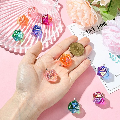 Electroplated Resin Pendants RESI-CJC0023-15-1