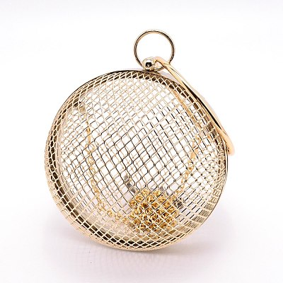 Women Purse Iron Hollow Clutch Bag AJEW-WH0181-01-1
