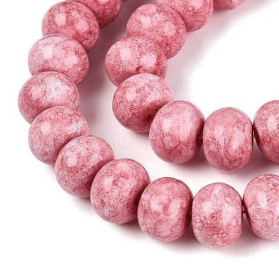 Opaque Baking Paint Glass Beads Strands GLAA-Q110-03A-03-1