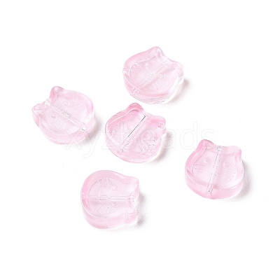 Transparent Spray Painted Glass Beads GLAA-I050-13L-1