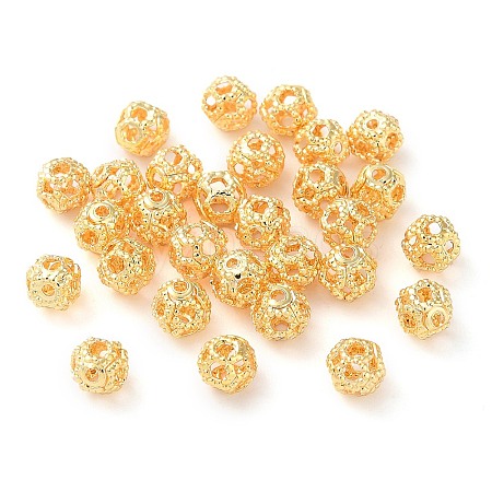 Rack Plating Brass Beads KK-D097-11G-02-1