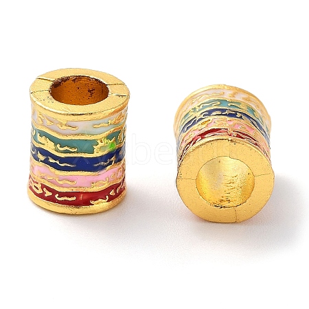 Alloy Enamel European Beads ENAM-B001-04A-1