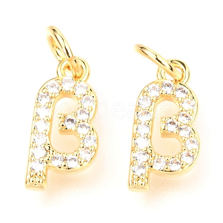 Brass Micro Pave Cubic Zirconia Charms ZIRC-O037-13G-1