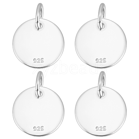 Beebeecraft 4Pcs 925 Sterling Silver Pendants STER-BBC0005-37B-1