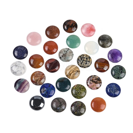 Natural & Synthetic Gemstone Mixed Gemstone Cabochons G-H1596-FR-25mm-A-1