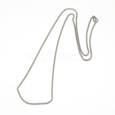 304 Stainless Steel Venetian Chain Necklace Making STAS-A028-N032P-A-1