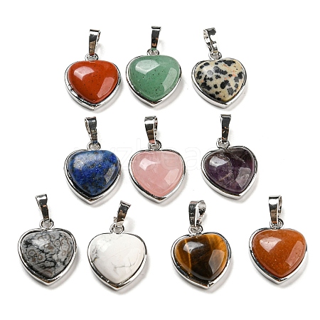 Natural & Synthetic Mixed Gemstone Pendants G-I358-A-1