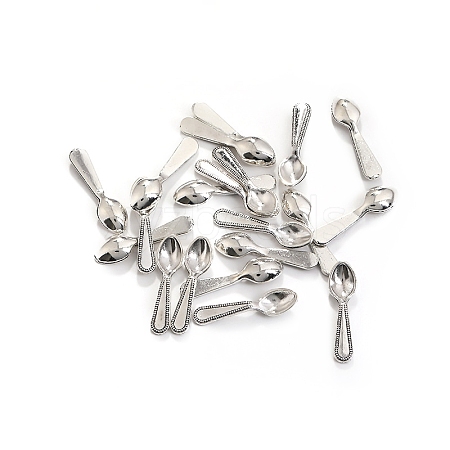 100Pcs Alloy Silverware Miniature Ornaments PW-WGF7D5F-02-1