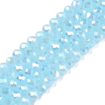 Electroplate Glass Beads Strands EGLA-A044-J4mm-B04-1