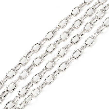 Anti-Tarnish Rhodium Plated 925 Sterling Silver Cable Chains STER-F052-14P-1