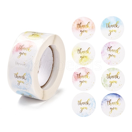 1 Inch Thank You Stickers X-DIY-P037-A01-1
