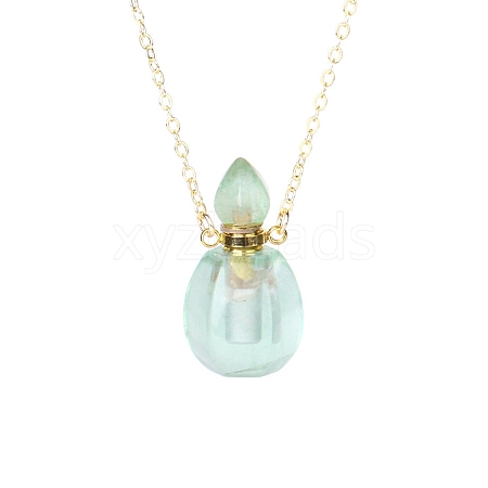 Natural Aventurine Perfume Bottle Pendant Necklace PW-WG2A891-16-1