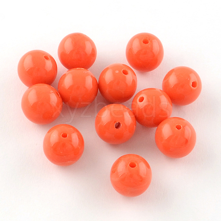 Round Imitation Gemstone Acrylic Beads OACR-R029-8mm-16-1