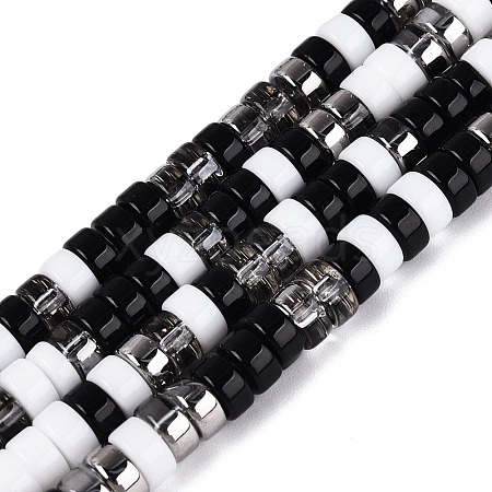 Opaque & Transparent Glass Beads Strands GLAA-Q113-04A-1