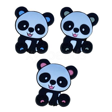 12Pcs 3 Styles Panda Silicone Beads JX662A-1