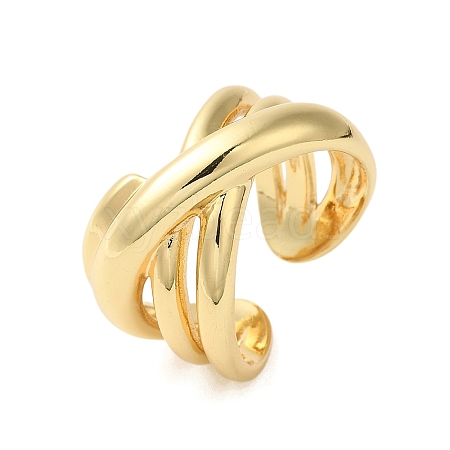 Brass Open Cuff Rings RJEW-A046-03G-1