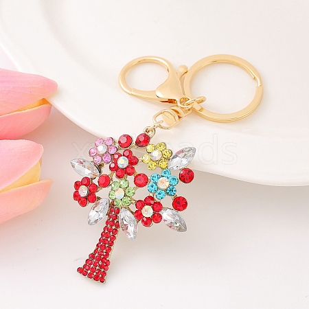 Alloy Rhinestone Keychains PW-WG37120-01-1