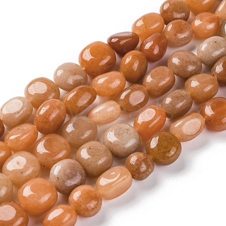 Natural Red Aventurine Beads Strands G-G146-A02-02-1