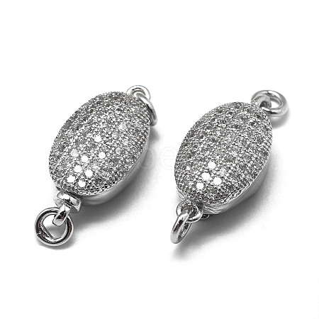 Anti-Tarnish Rhodium Plated 925 Sterling Silver Box Clasps STER-L057-011P-1
