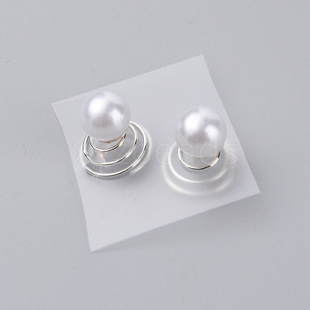 Spiral Hair Pin Coil Hair Accessories OHAR-WH0019-12-1
