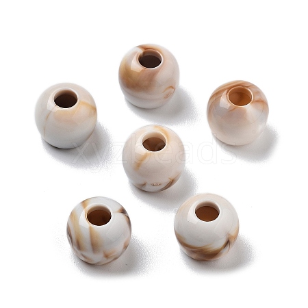 Two Tone Acrylic Beads OACR-S042-01D-1