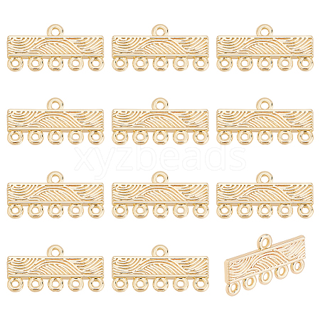 BENECREAT 12Pcs Brass Chandelier Components Links KK-BC0013-38B-1