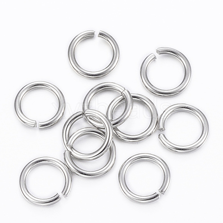 Tarnish Resistant 304 Stainless Steel Open Jump Rings X-STAS-H555-05P-1