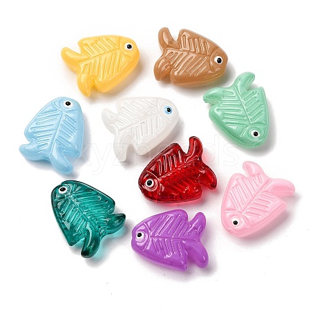 Transparent Glass Enamel Beads LAMP-U004-06M-1