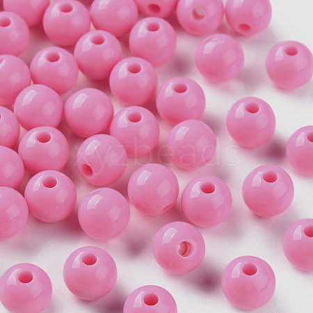 Opaque Acrylic Beads X-MACR-S370-C8mm-A02-1