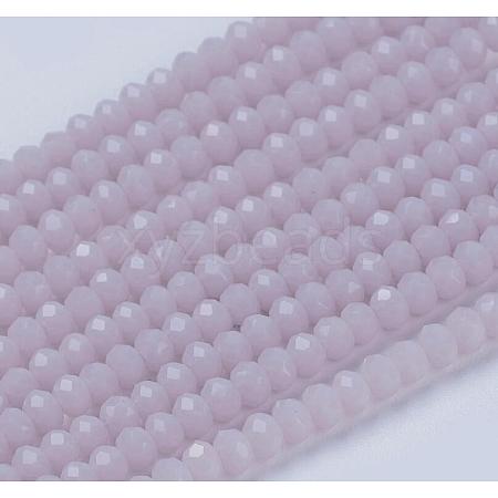 Opaque Solid Color Glass Bead Strands GLAA-F076-A12-1