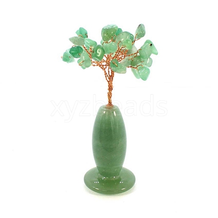 Natural Green Aventurine Vase Gravel Fortune Tree Mini Home Creative Office Decoration Crafts Small Ornaments PW-WG4D1F4-05-1