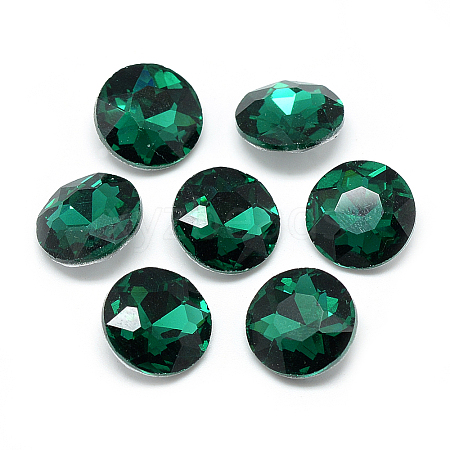 Pointed Back Glass Rhinestone Cabochons RGLA-T029-14mm-16-1