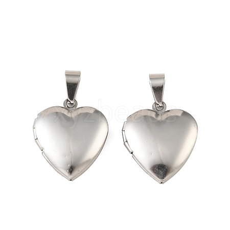 316 Stainless Steel Locket Pendants STAS-K321-12A-P-1