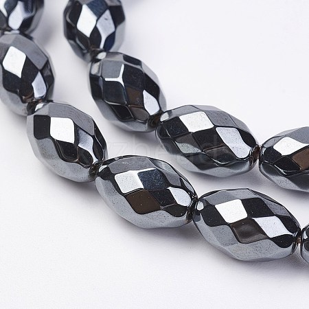 Non-magnetic Synthetic Hematite Beads Strands G-F396-13-4x6mm-1