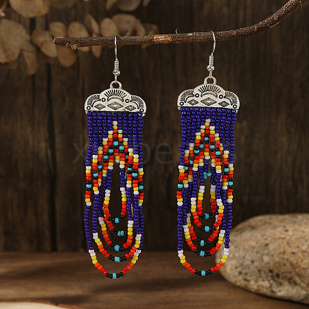 Bohemian Style Tassel Dangle Earrings UJ7824-2-1