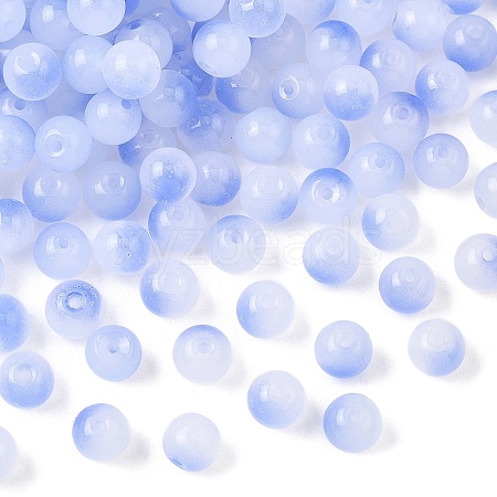 400Pcs Baking Paint Transparent Glass Beads DGLA-YW0001-61H-1