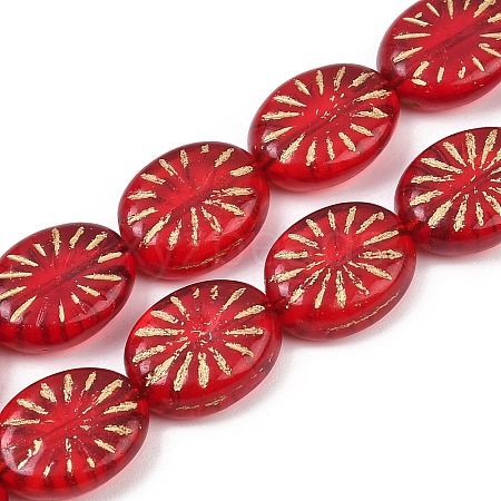 Czech Pressed Glass Beads GLAA-I061-24-1