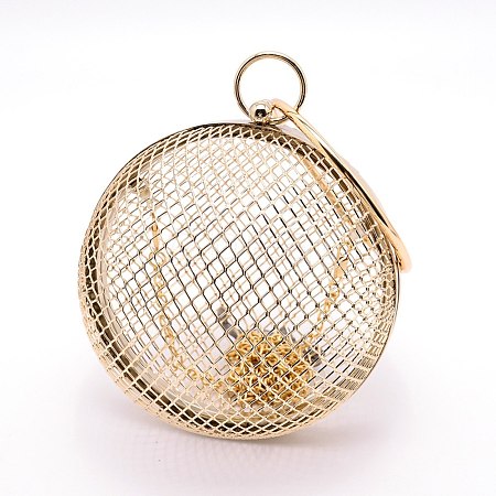 Women Purse Iron Hollow Clutch Bag AJEW-WH0181-01-1