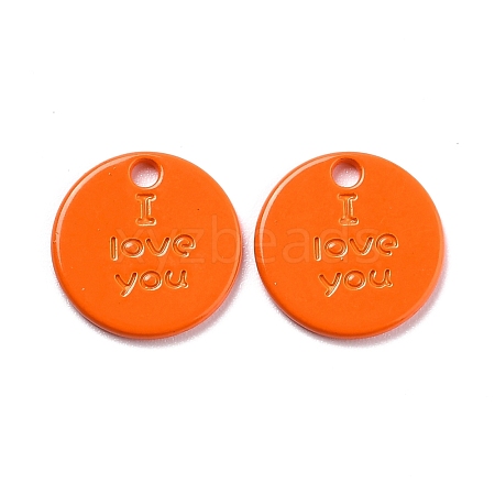 Alloy Spray Painted Charms PALLOY-B005-02B-1