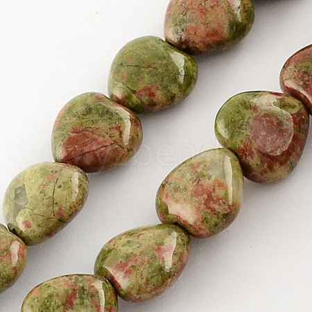 Natural Unakite Bead Strands G-R190-20mm-05-1